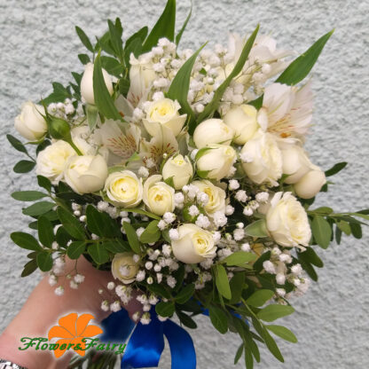 Букет невесты в Курске с кустовой розой
