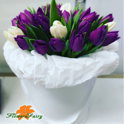 Шляпная коробка с тюльпанами #2