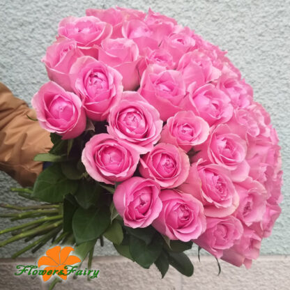 Букет с розовыми розами 35 штук в Курске